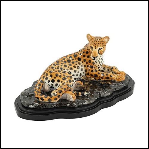 Sculpture in Porcelain 162-Leopard Laying