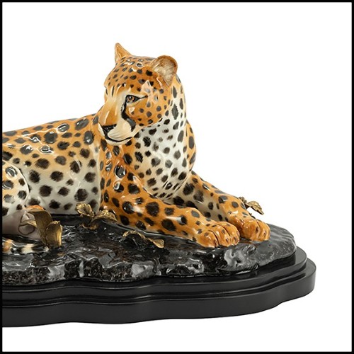 Sculpture in Porcelain 162-Leopard Laying