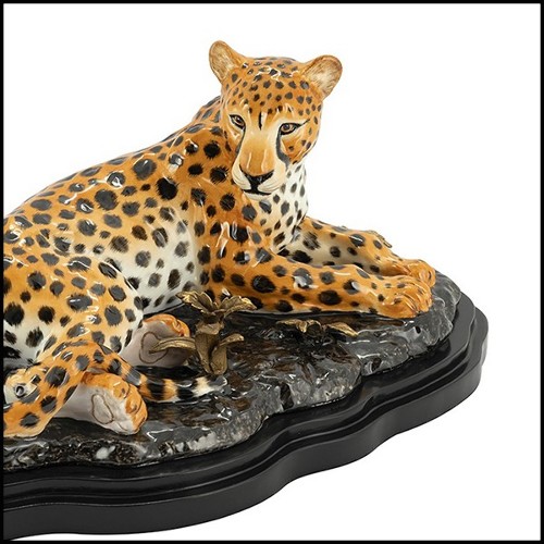 Sculpture in Porcelain 162-Leopard Laying