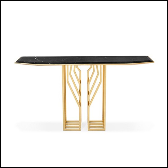 Console Table in Polished Solid Brass 164-Feeler