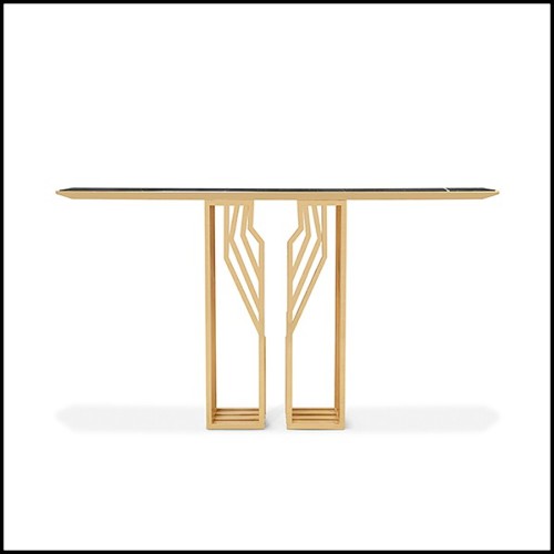 Console Table in Polished Solid Brass 164-Feeler