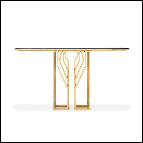 Console Table in Polished Solid Brass 164-Feeler