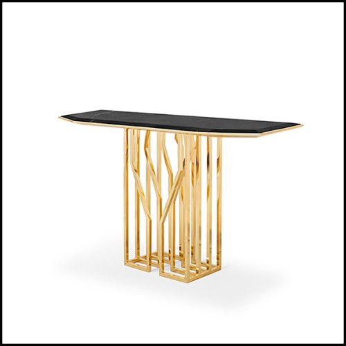 Console Table in Polished Solid Brass 164-Feeler