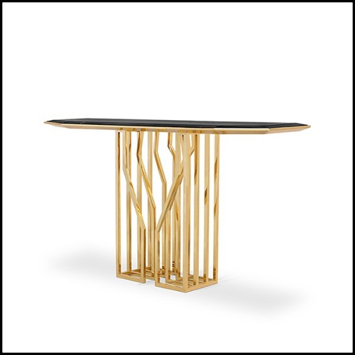 Console Table in Polished Solid Brass 164-Feeler