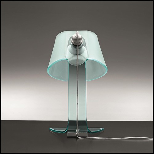 Lampe de bureau avec verre transparent incurvé 146-Glass Light