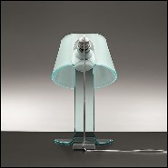 Lampe de bureau avec verre transparent incurvé 146-Glass Light