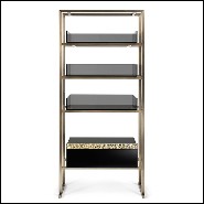 Shelf in metal in burnished and antiqued brass finish 182-Pietro