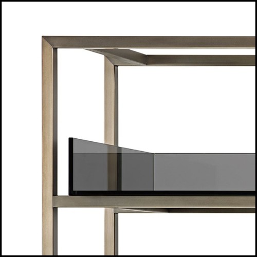 Shelf in metal in burnished and antiqued brass finish 182-Pietro