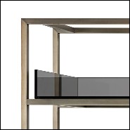 Shelf in metal in burnished and antiqued brass finish 182-Pietro