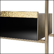 Shelf in metal in burnished and antiqued brass finish 182-Pietro