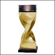 Table Lamp in casted aluminum in crafted gold finish 184-Bow Tie Alu Gold XL or L