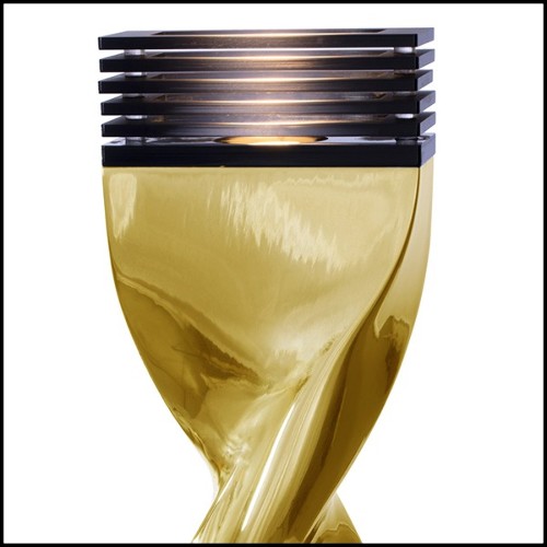 Table Lamp in casted aluminum in crafted gold finish 184-Bow Tie Alu Gold XL or L