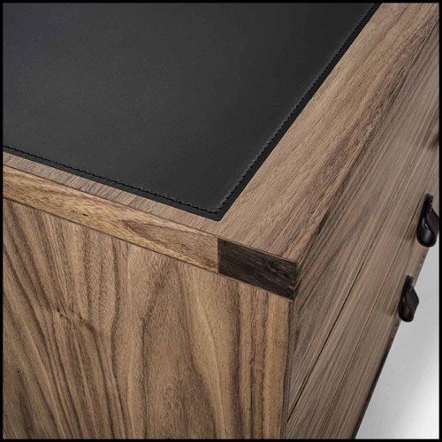 Chest of Drawers in solid walnut wood with 4 drawers 154-Ellite