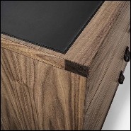 Chest of Drawers in solid walnut wood with 4 drawers 154-Ellite