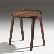 Table d'appoint avec structure en noyer massif 163-Terry