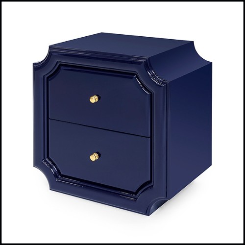 Table d'appoint en laqué bleu 162-Timeo Blue