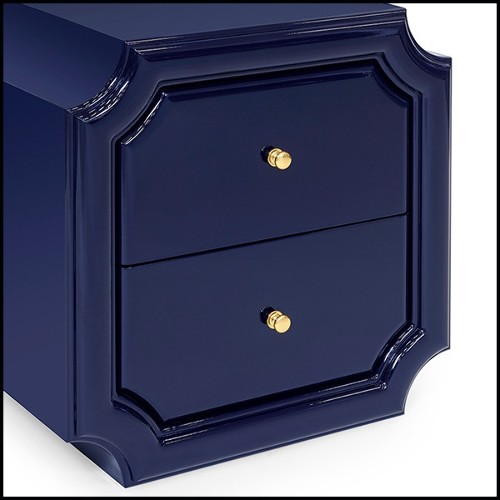 Table d'appoint en laqué bleu 162-Timeo Blue