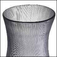 Vase in grey hand blown glass 24-Thiara Grey