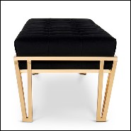 Banc en laiton massif et velours noir 164-Williams