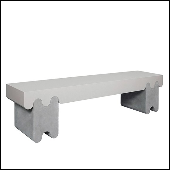 Banc en cuir 189-Liguria Grey