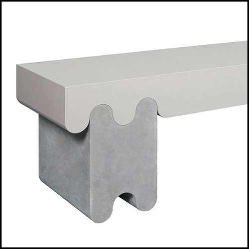 Banc en cuir 189-Liguria Grey