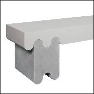 Banc en cuir 189-Liguria Grey