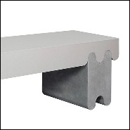 Banc en cuir 189-Liguria Grey