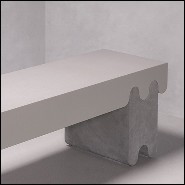 Banc en cuir 189-Liguria Grey