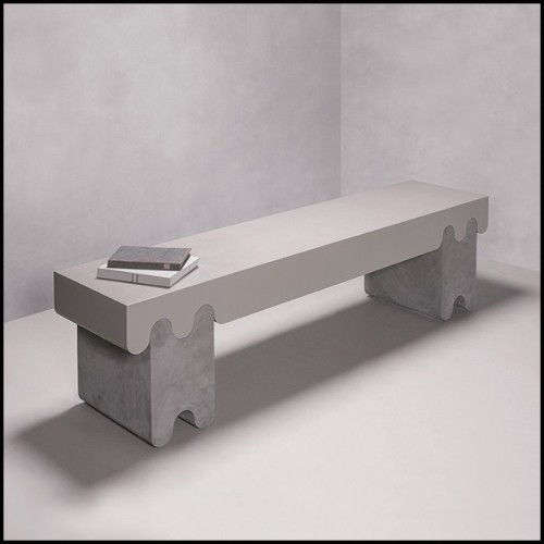 Banc en cuir 189-Liguria Grey