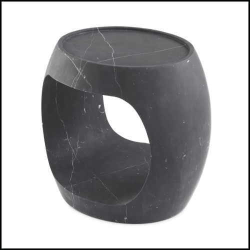 Black Marble Side Table 24- Clipper Low﻿