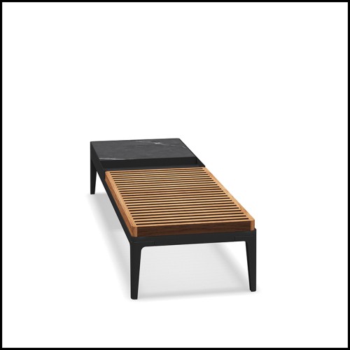 Table basse 45 - Grid teak & ceramic