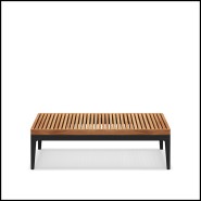 Coffee table 45 -  Grid teak rectangular