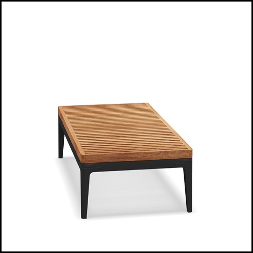 Coffee table 45 -  Grid teak rectangular