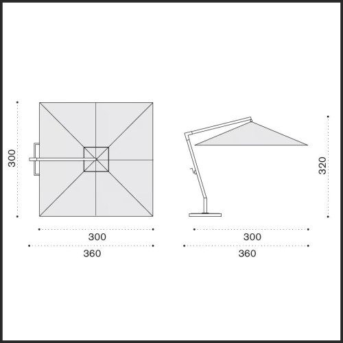 Parasol Rectangular 232 - Arcinazzo de Altipiani