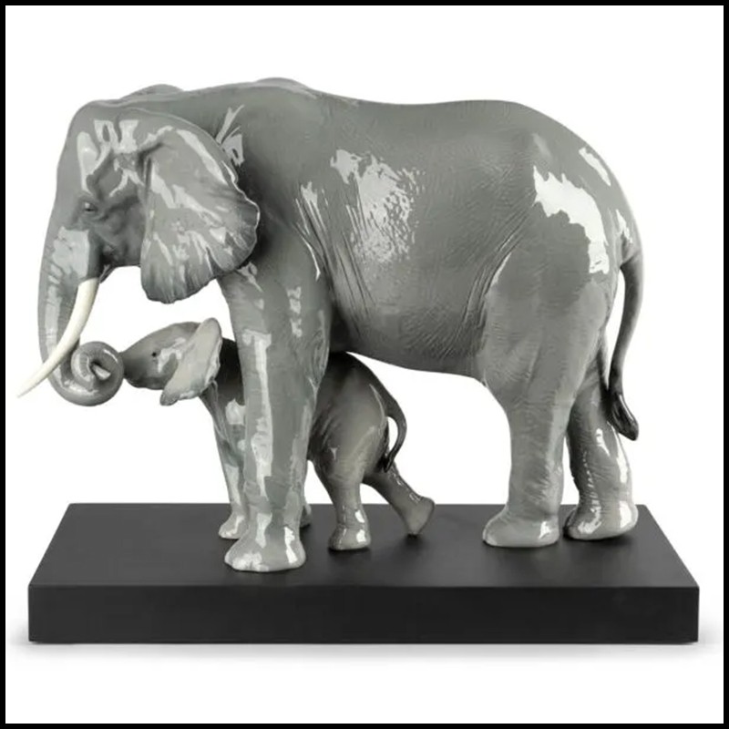 Statuette Deux Elephants 256- Baby Mommy