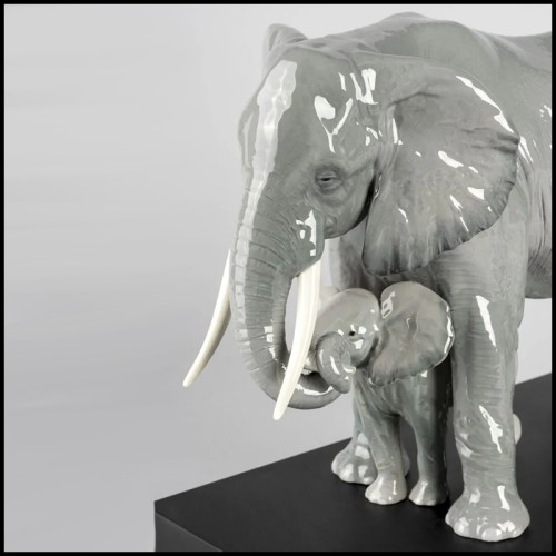 Statuette Deux Elephants 256- Baby Mommy