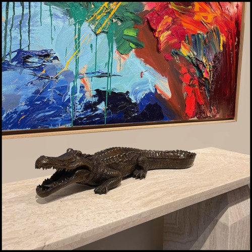 Sculpture PC - Crocodile Bronze