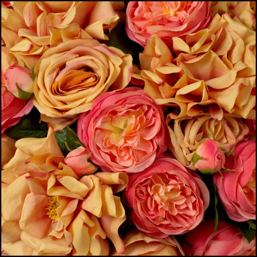 Bouquet 24 - Roses real touch 72 pcs/3 variétés