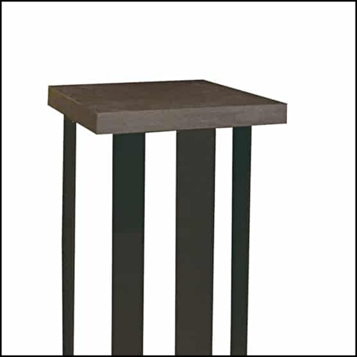 Column with top in oak veneer and legs in steel 152-Urban