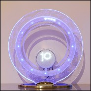 Clock in crystal baccarat with led diodes inside PC-Baccarat Number