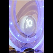 Clock in crystal baccarat with led diodes inside PC-Baccarat Number