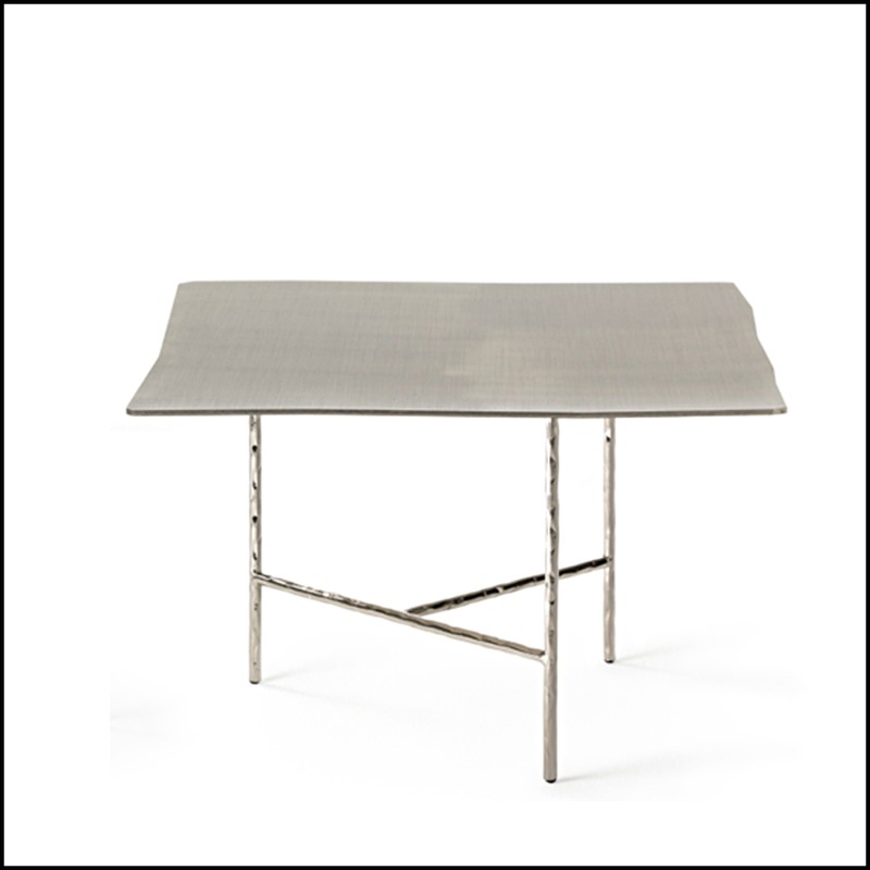 Table Basse 107 - Quadruple Carrée Nickel