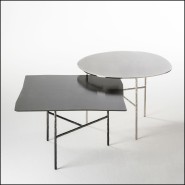 Table Basse 107 - Quadruple Carrée Nickel