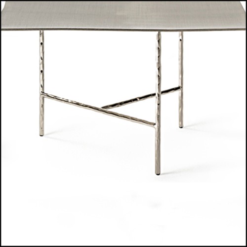 Table Basse 107 - Quadruple Carrée Nickel