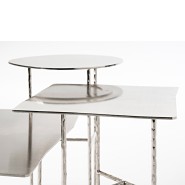 Table Basse 107 - Quadruple Carrée Nickel