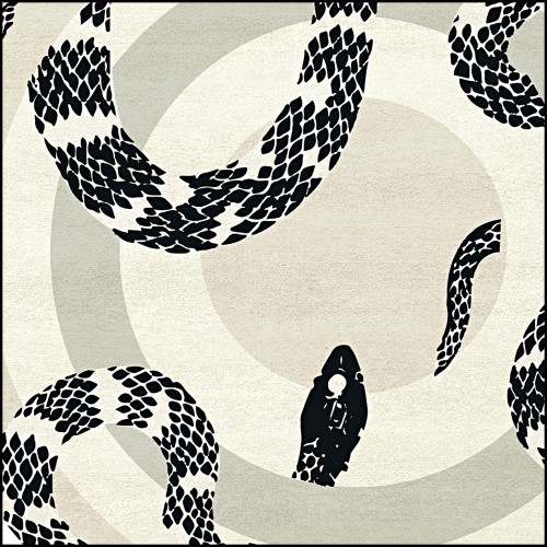 Rug Round 237 - Wood Snake