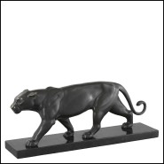 Sculpture 24 - Panther on marble base