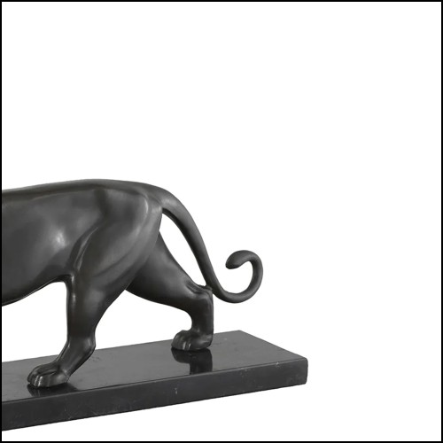 Sculpture 24 - Panther on marble base