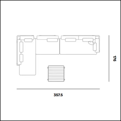 Outdoor Sofa 48 - Flows set 2