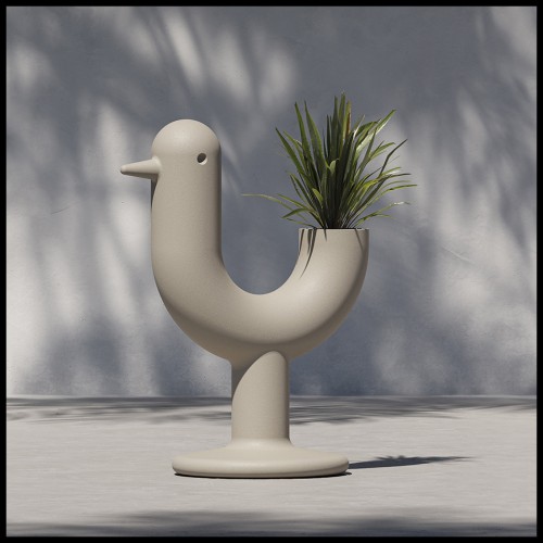 Planter 111- Peacock White